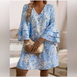 medium PTP 21”length 37. Beautiful fluted arms, light blue white 🌺